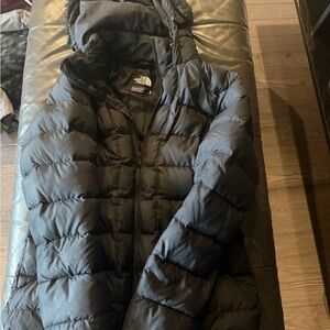 The North Face Black Quilted Down Jacket with Hood